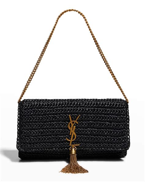 ysl tasje|Saint Laurent Kate 99 YSL Tassel Shoulder Bag in Raffia.